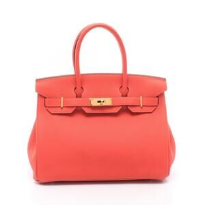 Hermes Birkin 30 Handbag, Leather, Togo Women's, Red, 027633CC